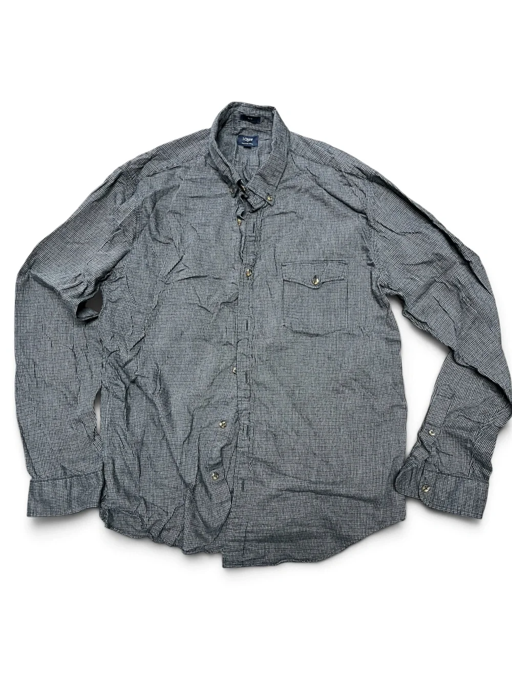 J. Crew Men’s brushed twill Button-Down Shirt in Heathered Gray